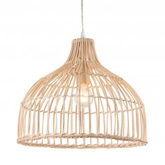 Natural Rattan Rustic Pendant Light