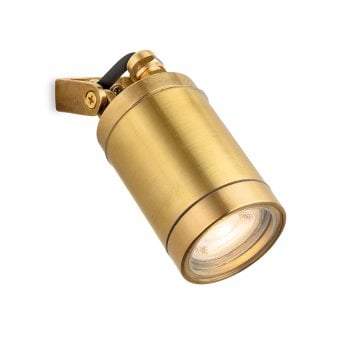 Nautic Solid Brass IP64 Coastal Adjustable Wall or Ceiling Spotlight