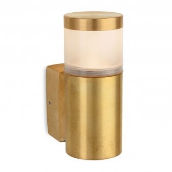Nautic Solid Brass IP64 Coastal Single Wall Light with Frosted Diffuser