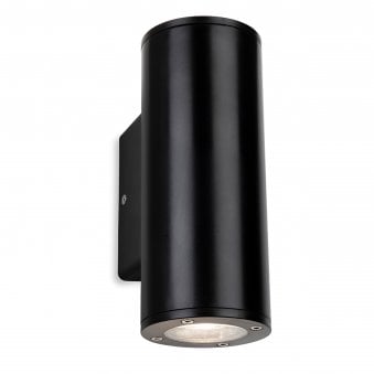 Ranger Round Resin Coastal IP65 Twin Wall Light in Black