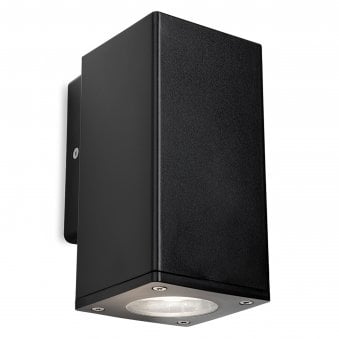 Ranger Square Resin Coastal IP65 Single Wall Light in Black