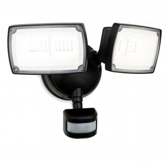 Reflex Twin Head 30w LED Security Wall Light with PIR