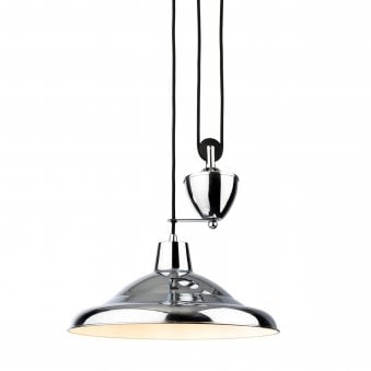 Suffolk Rise & Fall Pendant Light in Chrome