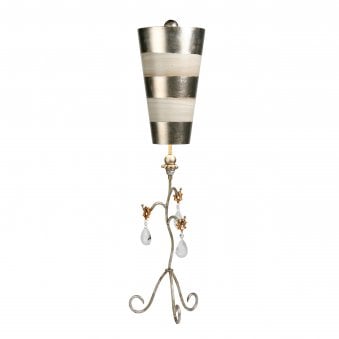 Tivoli Table Lamp in a Silver & Cream Patina