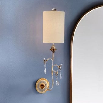 Tivoli Wall Light in a Gold & Cream Patina