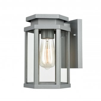 Ex Display Bishop's Quay Exterior Wall Light in Silver Grey