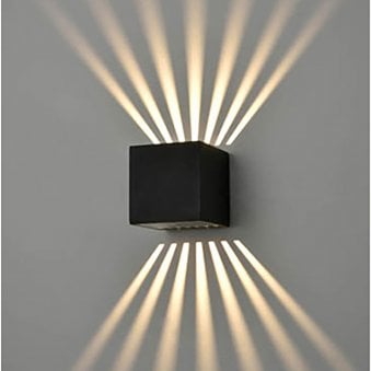 Clawton Exterior 6W LED Wall Light In Matt Black 