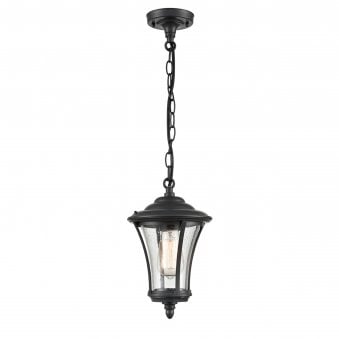 Porcorum IP44 Exterior Pendant in Charcoal Black