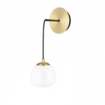 Verwood Pendant or Wall Light in a Matt Black & Gold Finish