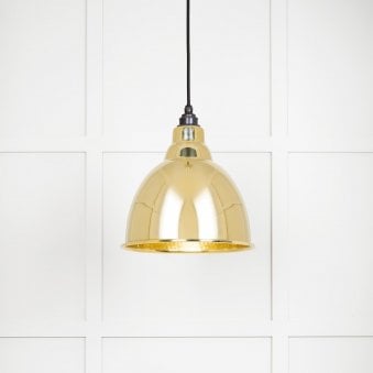 Hammered Brass Brindley Pendant