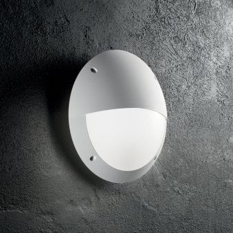 Lucia EL Coastal IP66 E27 Round Eyelid Bulkhead Light in White