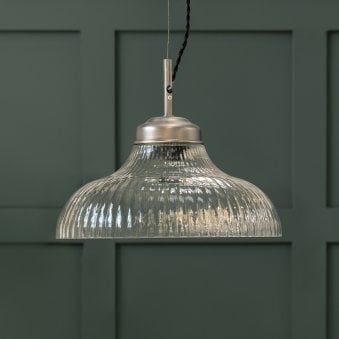 Fovant Medium Pendant Light in Satin Nickel 
