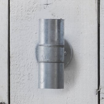 St Ives Up and Down Exterior Galvanised Wall Light
