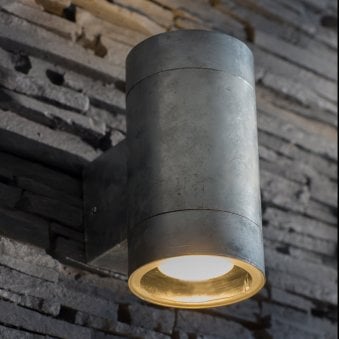 St Ives Wide Galvanised Steel Up and Down Light