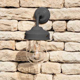 Thurlaston Barn Light in Carbon Steel