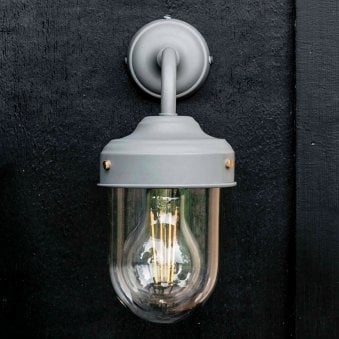 Thurlaston Barn Light in Charcoal Steel