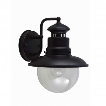 Shipston 1 Light Wall Lantern in Black