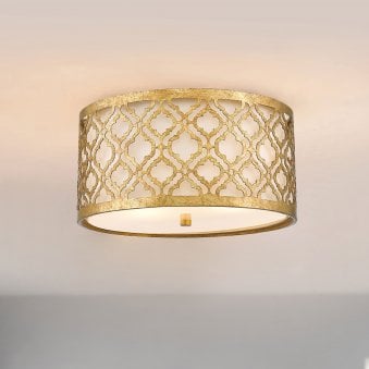 Arabella Flush Mount in Distressed Gold