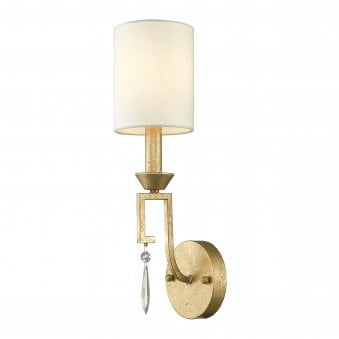 Lemuria Single Wall Light in Distressed Gold