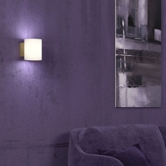 Evoke Large Wall Light In Satin Brass With Frosted Glass Shade