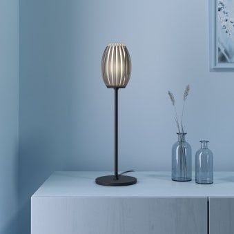 Tentacle Tall Table Lamp In Black With Smoked Shade