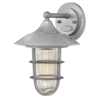 Marina Small Outdoor Bulkhead Wall Light in Hematite