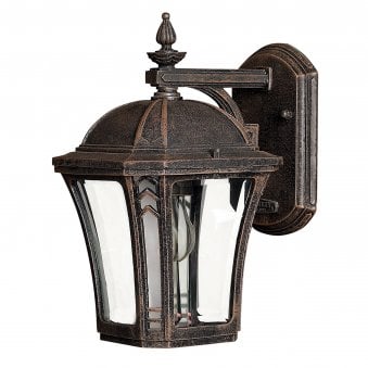 Wabash 1 Light Small Wall Lantern in Mocha