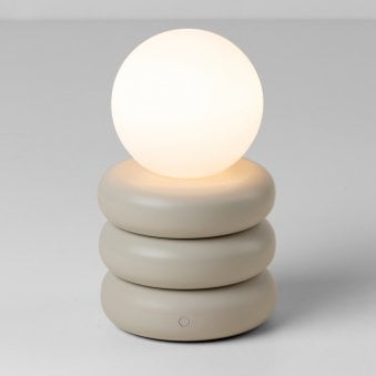 Glow Worm LED Rechargeable Table Lamp in Sand