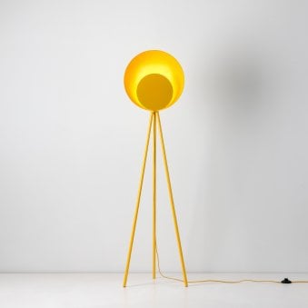 Trixie Diffused 12W LED Floor Lamp in Yellow