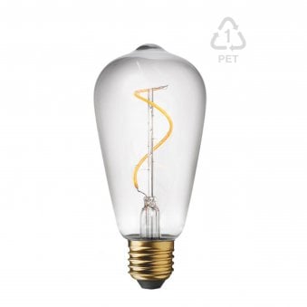 Replacement Clear Plastic Dimmable Warm White Low Voltage E27 Pear Shaped LED 1W 2200K 43lm
