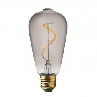 Replacement Smoked Glass Dimmable Warm White Low Voltage E27 Pear Shaped LED 1W 2200K 43lm