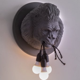 Ugo Rilla Matt Grey Ceramic Wall Light