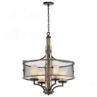 Ahrendale 4 Light Chandelier in Anvil Iron