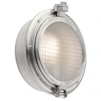 Clearpoint Outdoor Bulkhead Wall Light in Brushed Aluminium