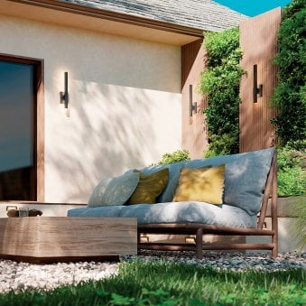 Nocar IP44 Medium Exterior 20w LED Wall Light in Black