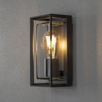 Brindisi IP54 Wall Light In Black With Motion Sensor
