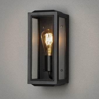 Carpi Small IP44 Exterior Wall Light in Black