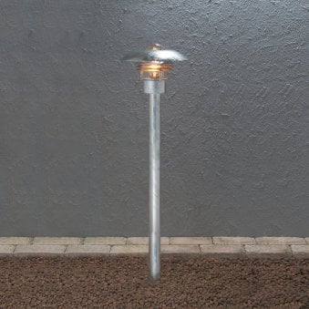 Modena Gothenburg IP23 Outdoor E27 Short Post Light in Galvanised Finished