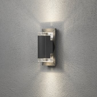 Potenza IP54 Up & Down Wall Light In Dark Grey
