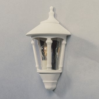 Virgo IP23 Outdoor Flush Wall Light In Matt White