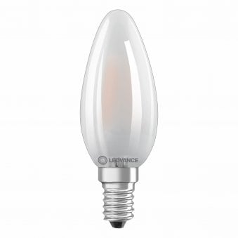 High CRI E14 Dimmable Warm White Frosted LED Candle 3.4W 2700K 470lm