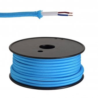 Abode Blue Braided Cable 2 Core 0.75mm
