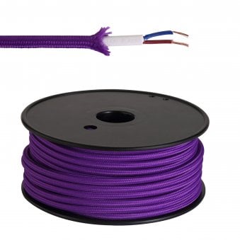 Abode Purple Braided Cable 2 Core 0.75mm