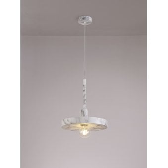 Loxbeare E27 Marble Effect Pendant