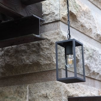 Meavy IP54 Exterior Pendant in Graphite Black