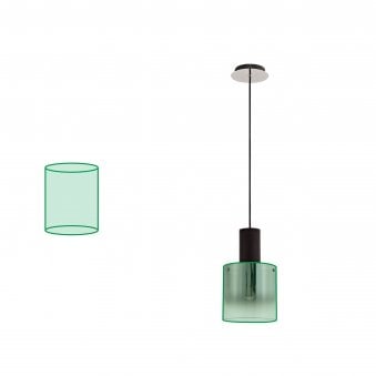 Belstone Replacement Smoked/Clear Fading Glass Shade 200mm