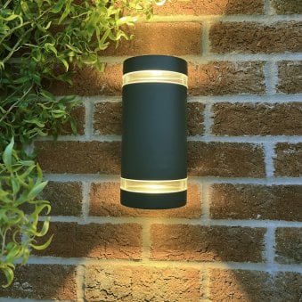 Focus Up and Down IP44 Outdoor Wall Light In Dark Grey