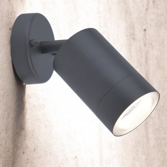 Rado Adjustable Outside Wall Spotlight in Black Graphite 