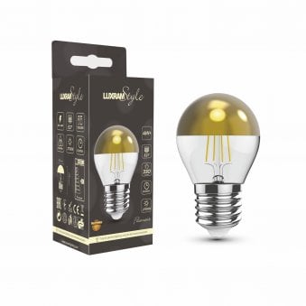 Classic Deco E27 Warm White Gold Top LED Golf Ball 4W 2700K 330lm