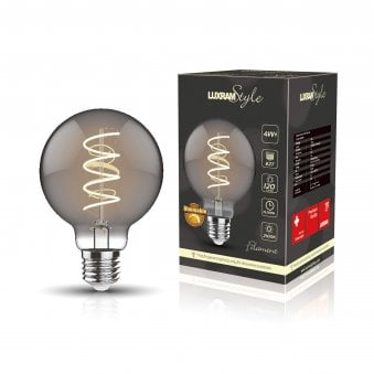 Classic E27 Dimmable Extra Warm White Smoked 80mm LED Globe 4W 2100K 120lm